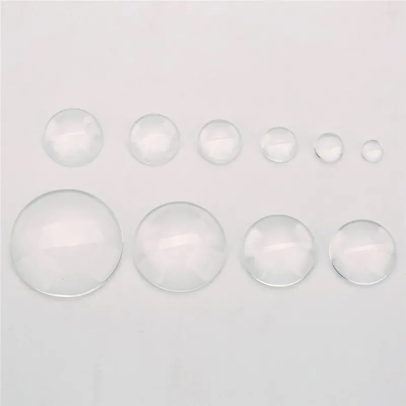 1pack Round Square Oval Flat Back Glass Cabochon 12mm 20mm 25mm Transparent Clear Cabochon Cameo Cover for DIY Jewelry Making