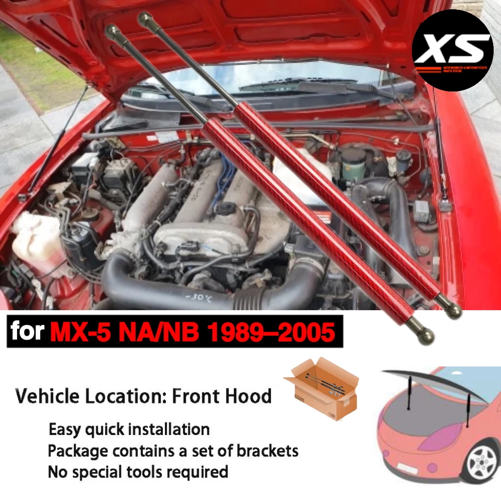 

For Mazda MX5 MX-5 NA NB 1989-2005 Front Bonnet Hood Modify Gas Struts Spring Lift Support Shock Damper Prop Rod Piston Absorber