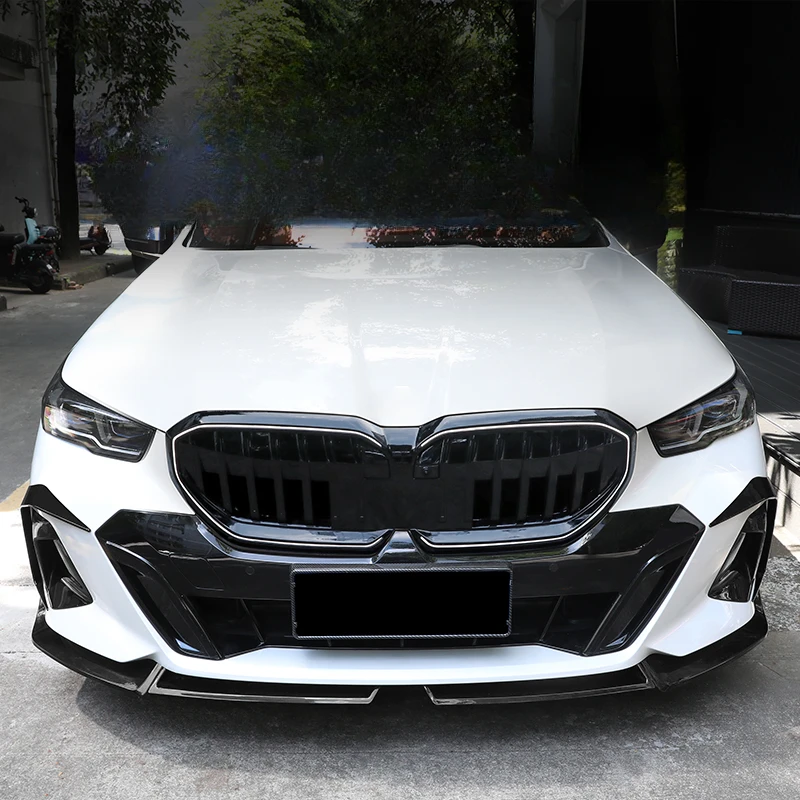 شبكة الكلى الأمامية للسيارة ABS المصد الأمامي الأسود شواية السباق لسيارات BMW 5 Series 2024 2025 G60 ملحقات التعديل الخارجي