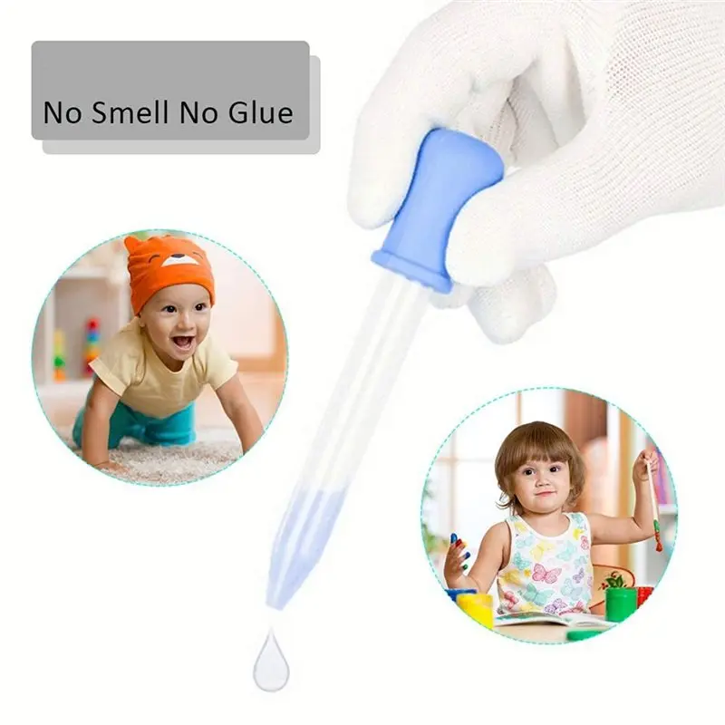 CQMF-For Kids 5Ml Liquid Pipette Dropper With Silicone Bulb Tip& Brush For Medicine, Candy Mold, Bear Crafts