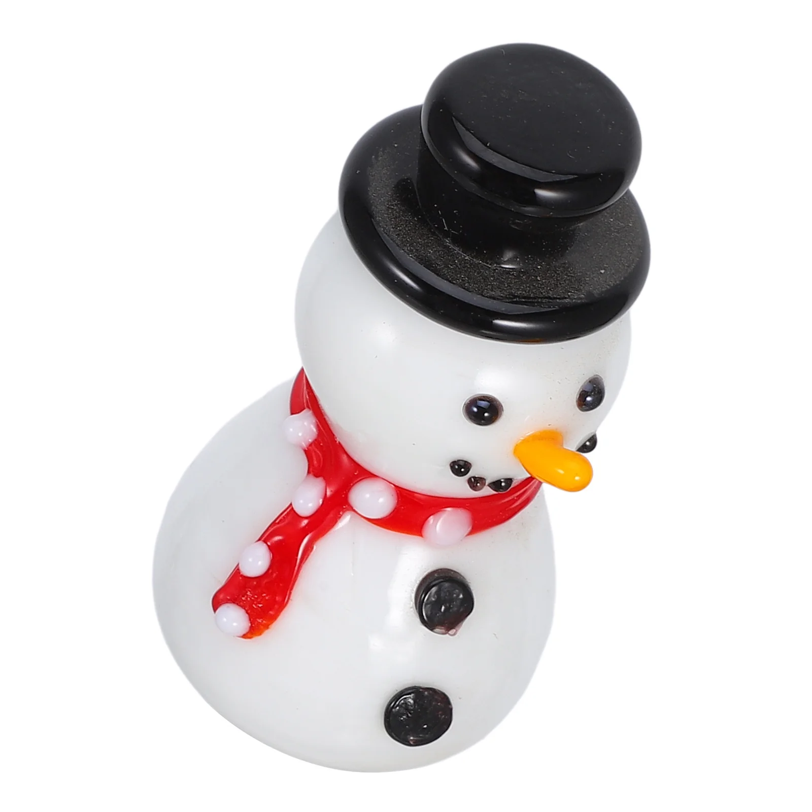 

Premium Christmas Snowman Decor Glass Craft for Xmas Themed Garden Desktop Centerpiece Holiday Display