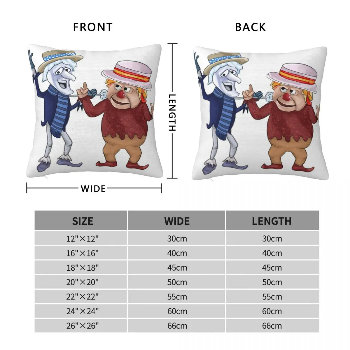 Snow Miser Heat Miser Without Santa Square Pillowcase Polyester Linen Velvet Creative Zip Decor Pillow Case Home Cushion Cover