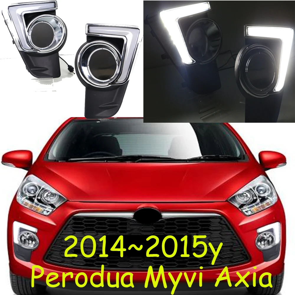 Car bumper Perodua headlight Myvi Axia daytime light 2014~2015y DRL car accessories LED headlamp Myvi fog light