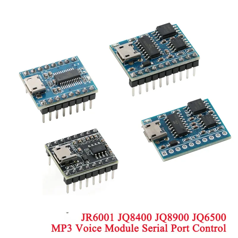 JR6001 JQ8400 JQ8900 JQ6500 MP3 Voice Broadcast Module Chip MCU Serial Control USB One-to-one 5-way Control Music Recognition