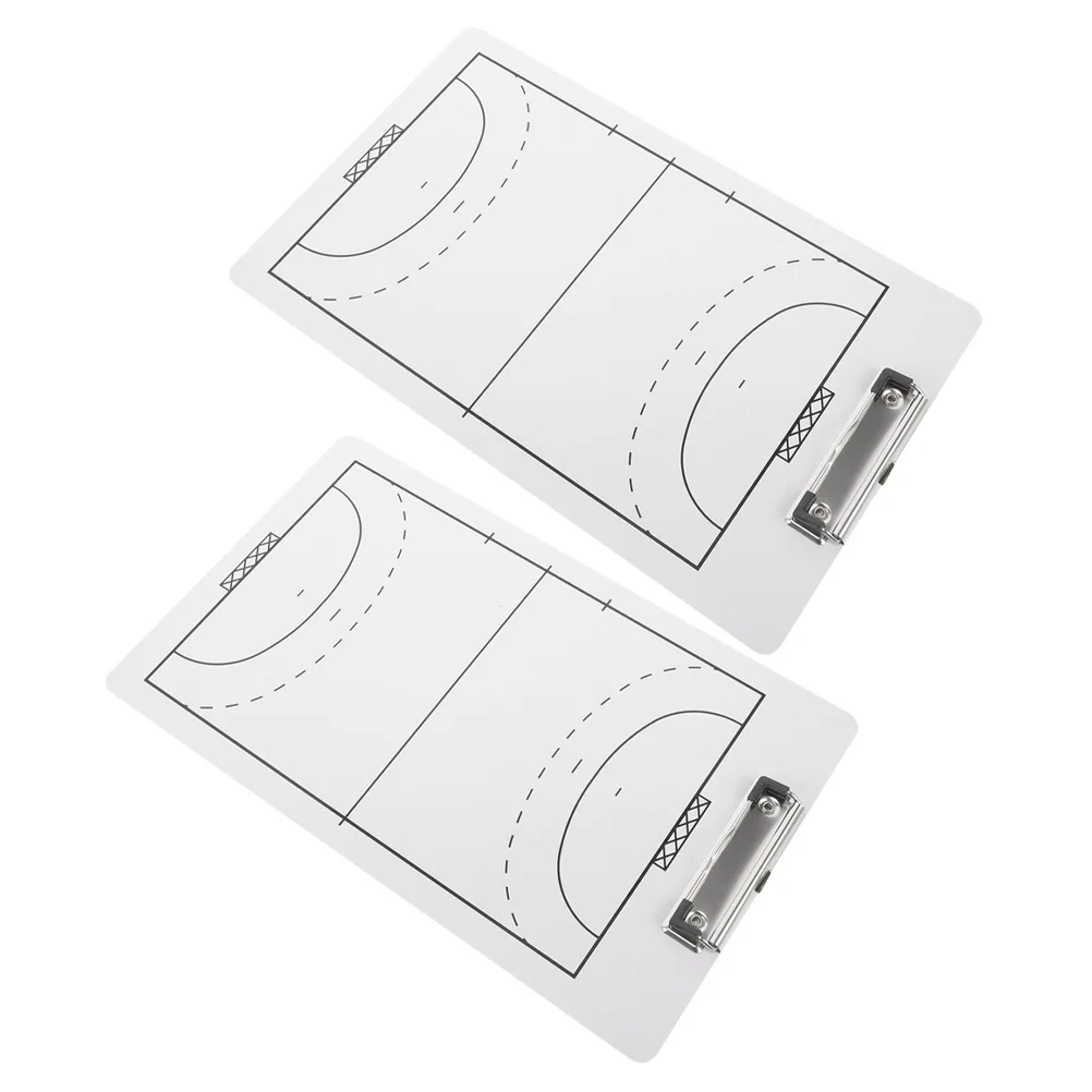 

2pcs Handball Tactical Board Double Side Dry Erase Clipboard Lightweight Coaching Marker Board For Sports Training Competition