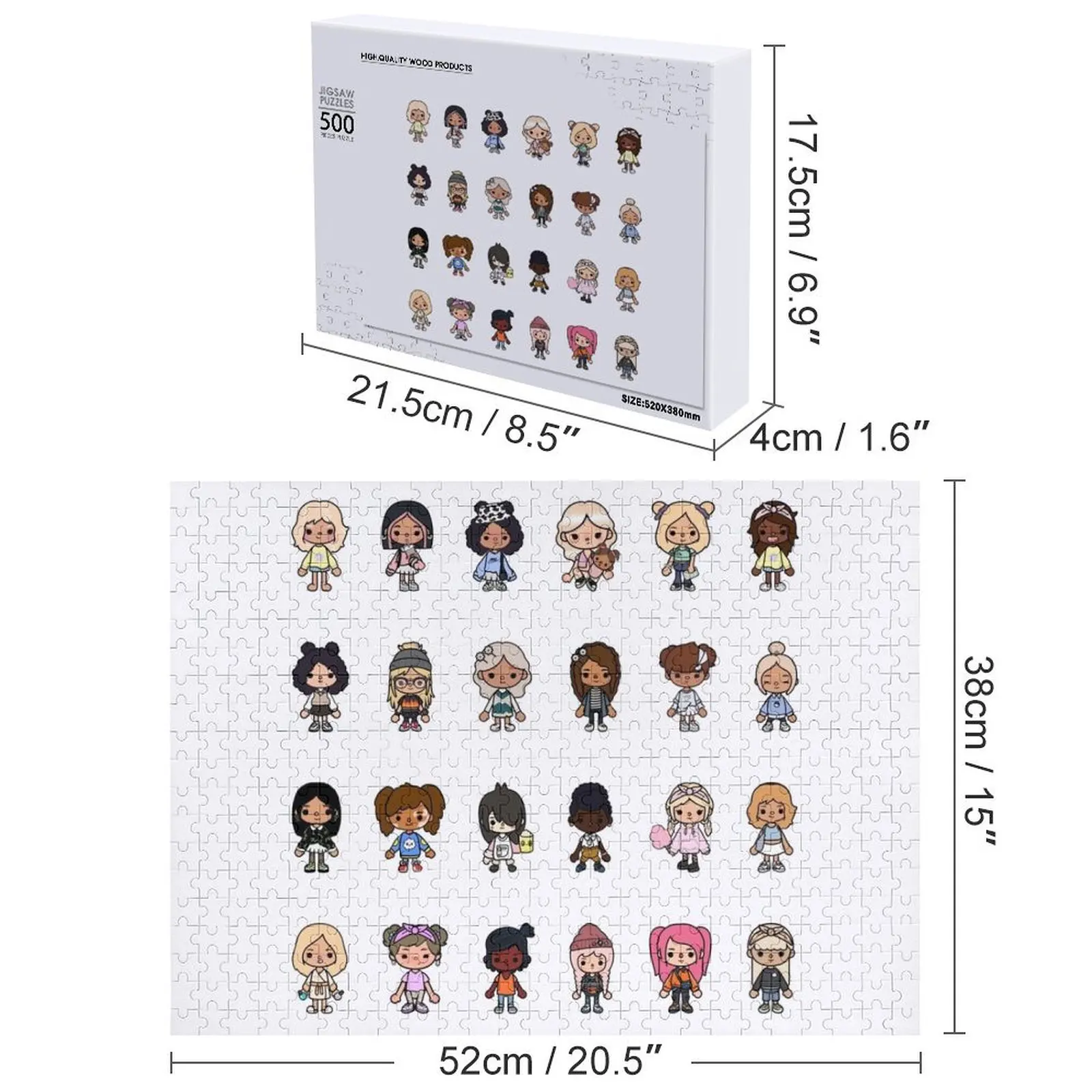 Toca World Pack Quebra-cabeça de madeira personalizada quebra-cabeça de brinquedos personalizados