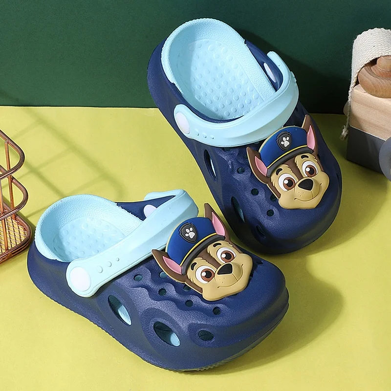 Paw Patrol Chase Clogs | Adorable 3D Dog + Nature Decor | Adjustable Strap | Breathable EVA Slippers for Toddler Boys image 6