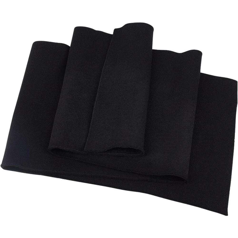 

Polycotton Elastic Ribbing Fabric for Cuffs Waistbands Neckline Collar Trim Black 100x20~21x0.14cm