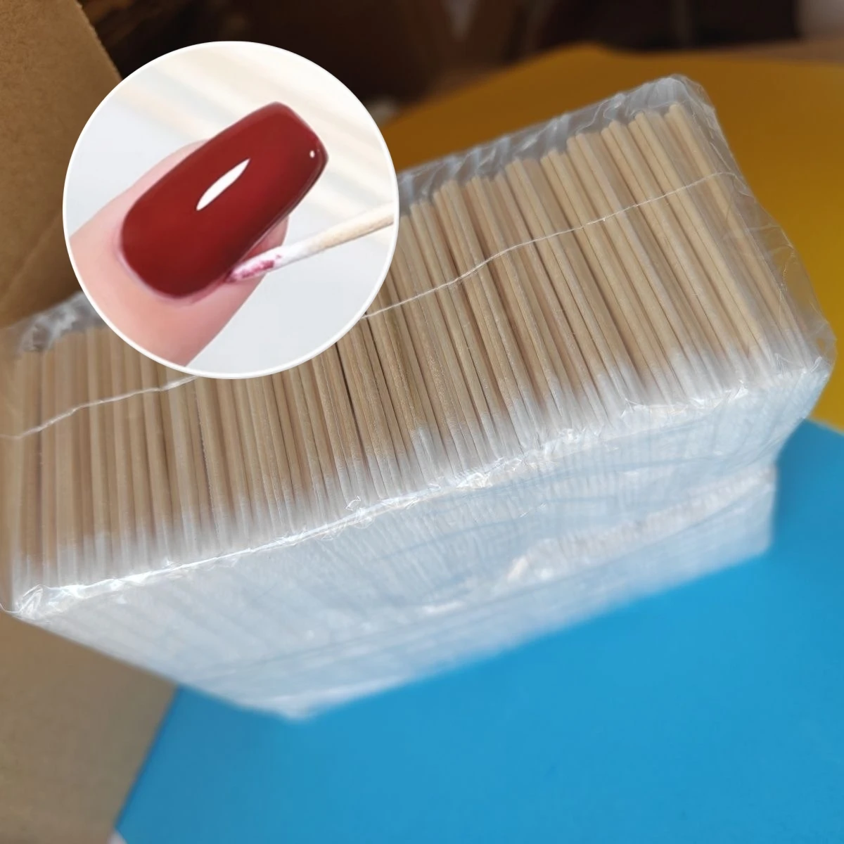 

Wholesale 100pcs/bag Nails Wood Swab Clean Sticks Bud Tip Wooden Cotton Head Manicure Detail Nail Polish Remover Cleaning Tools