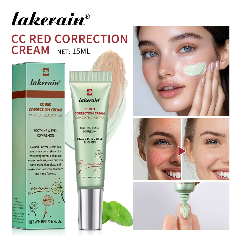 15ml CC Correction Cream Improve Skin Tone Color Changing Foundation Korean High Coverage Foundation Cream Face Base Makeup