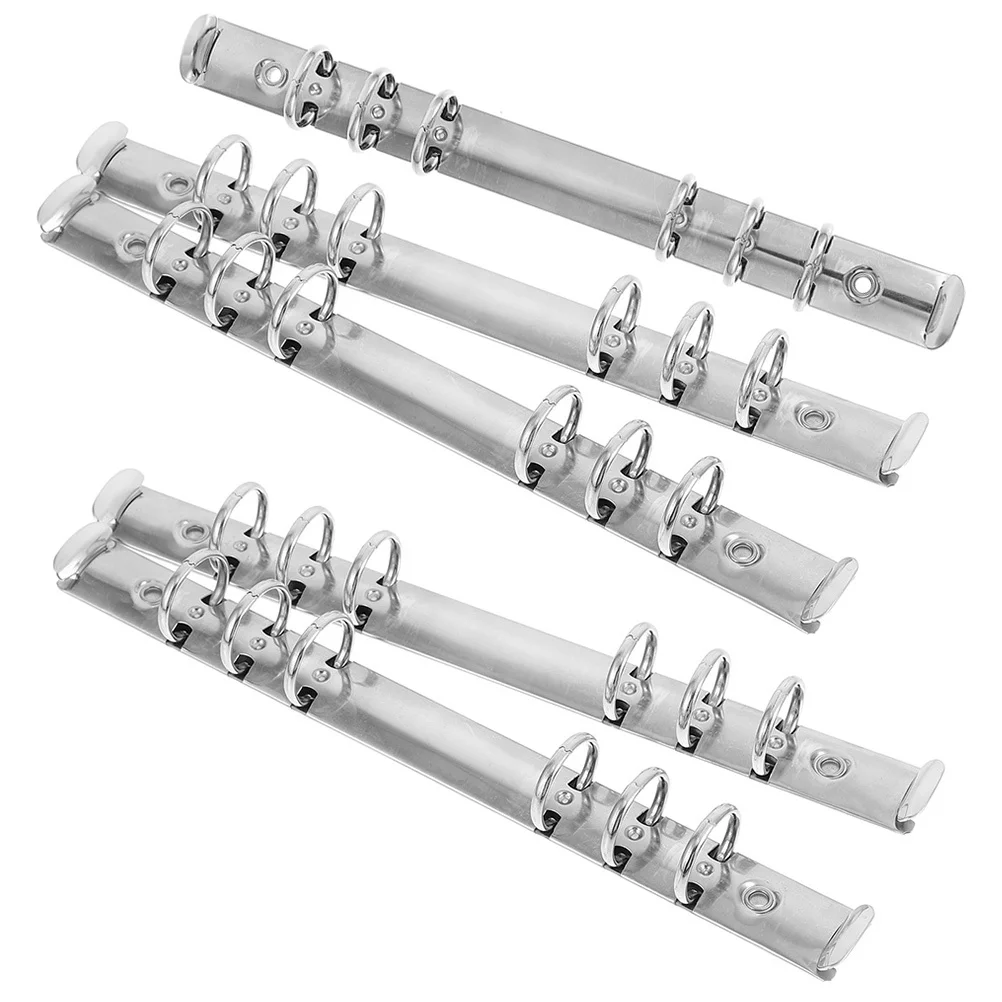 

5Pcs Loose Leaf Binder Mechanism Metal 6-Ring Binder Kit for DIY Notebook Scrapbook Photo Album Organizer Office Accessories