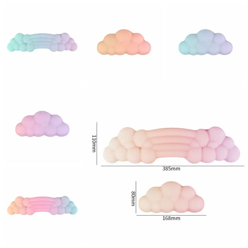 

Keyboard Mousepad Cloud Shape Wrist Rest Pad Carpal Pad Hand Support Cloud Gradient Mouse Pad Ergonomic Kawaii Computer