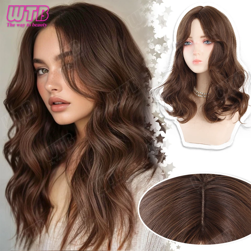 WTB Curly Hair Synthetic Wig Fluffy Micro Curly Hair Wig with Bangs Suitable for Women to Wear for Daily Festival Events