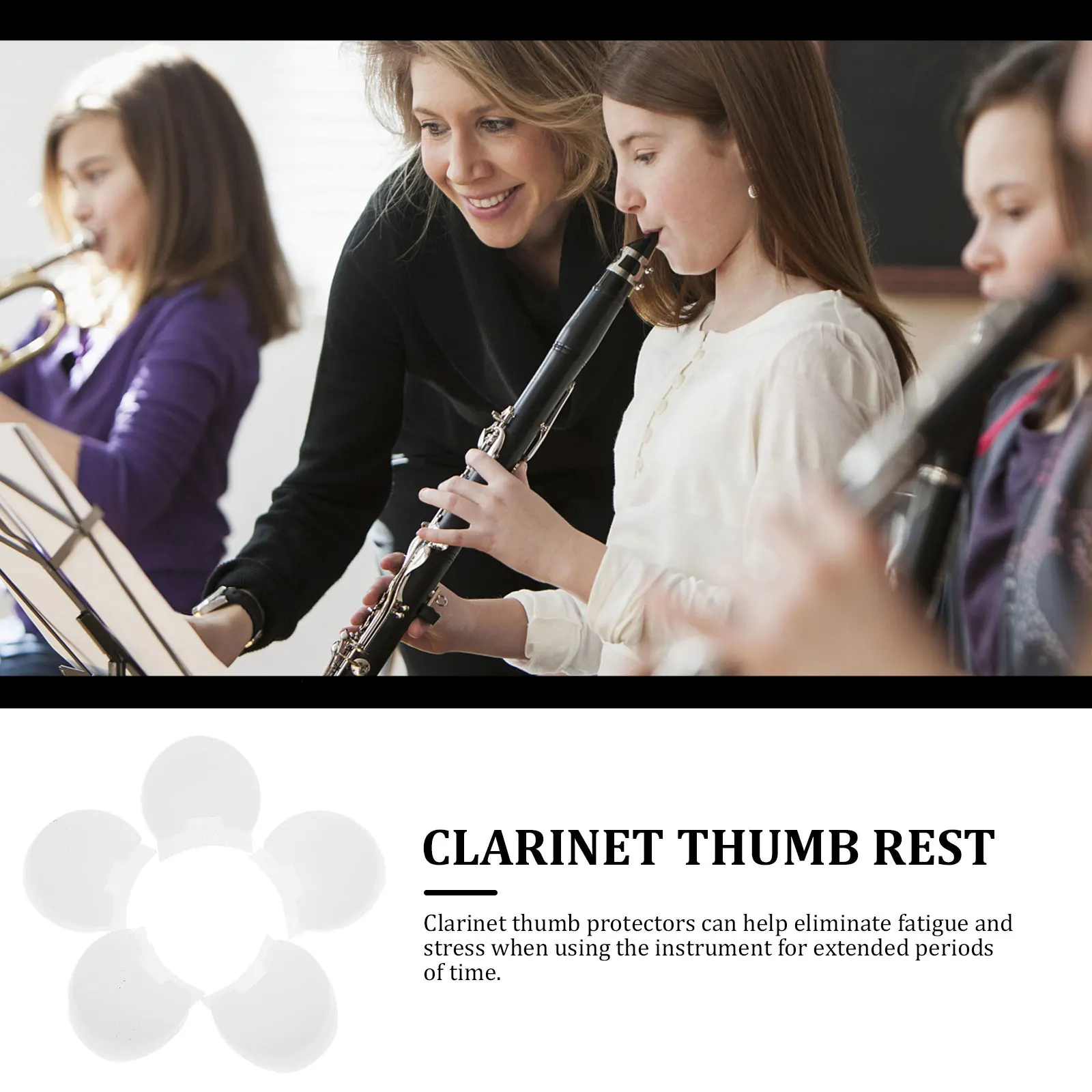 

5pcs Thumb Rest Support Accessory Cushions Lightweight Anti Slip Accessories Clarinet Finger Rest for Clarinet Oboe