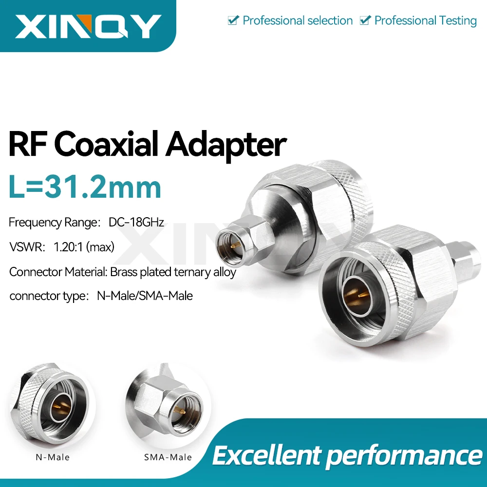 XINQY N to SMA Coaxial Adapter JJ/JK/KJ/KK 18GHz Network Analyzer RF Connector