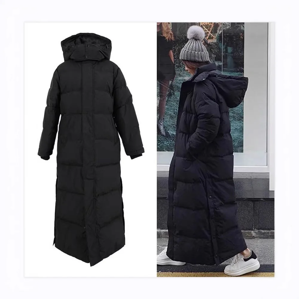 

2025 New Loose and Thick Cotton Jacket Knee Length Down Cotton Jacket for Women