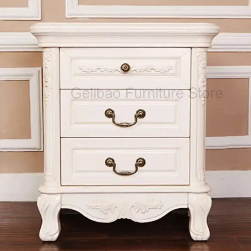 

Nightstands Bedroom White Bedside Table Nightstands Solid Wood Minimalist Bedside Table Dressers Comodini Usm Furniture YY50BT