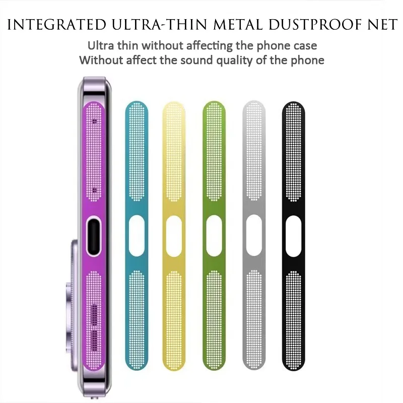 

Luxury Metal Dustproof Net For OPPO Find X8 X7 Ultra X8s Plus Reno 13 12 Pro AntiDust Mesh Anti-Scratch Protective Sticker Cover