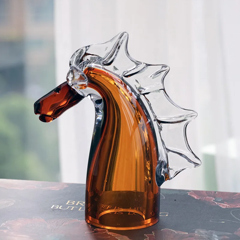 Creative light luxury glazed horse success ornament modern living room wine cabinet bogu shelf study animal decoration ornament