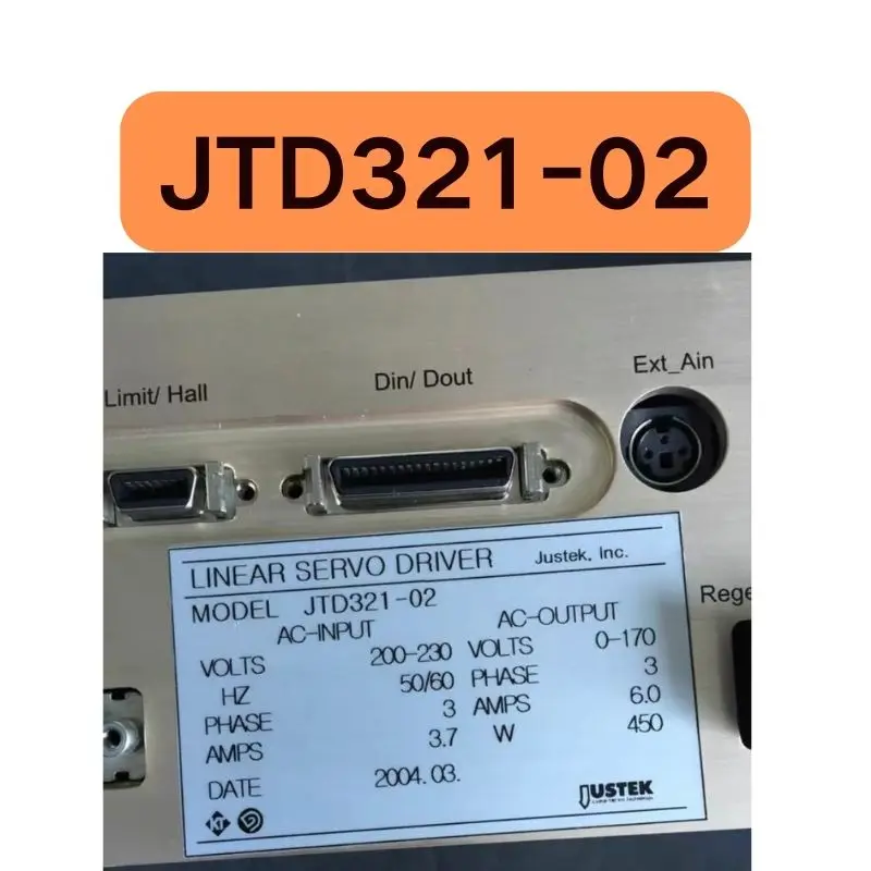 Second hand JTD321-02 servo motor driver test OK, function intact