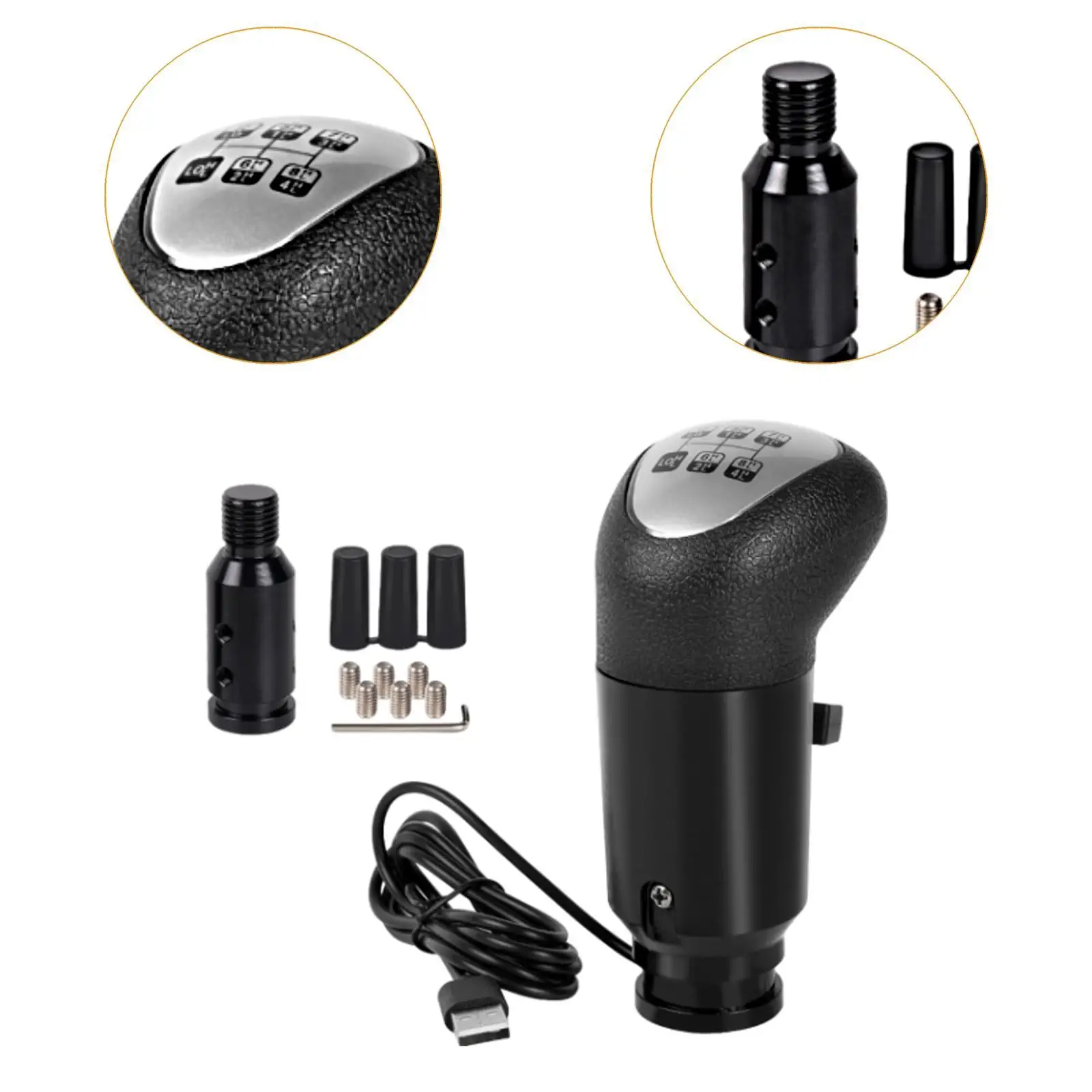 Games Simulator Shifter USB Gearshift Knob Flexible High And Low Gear Switching