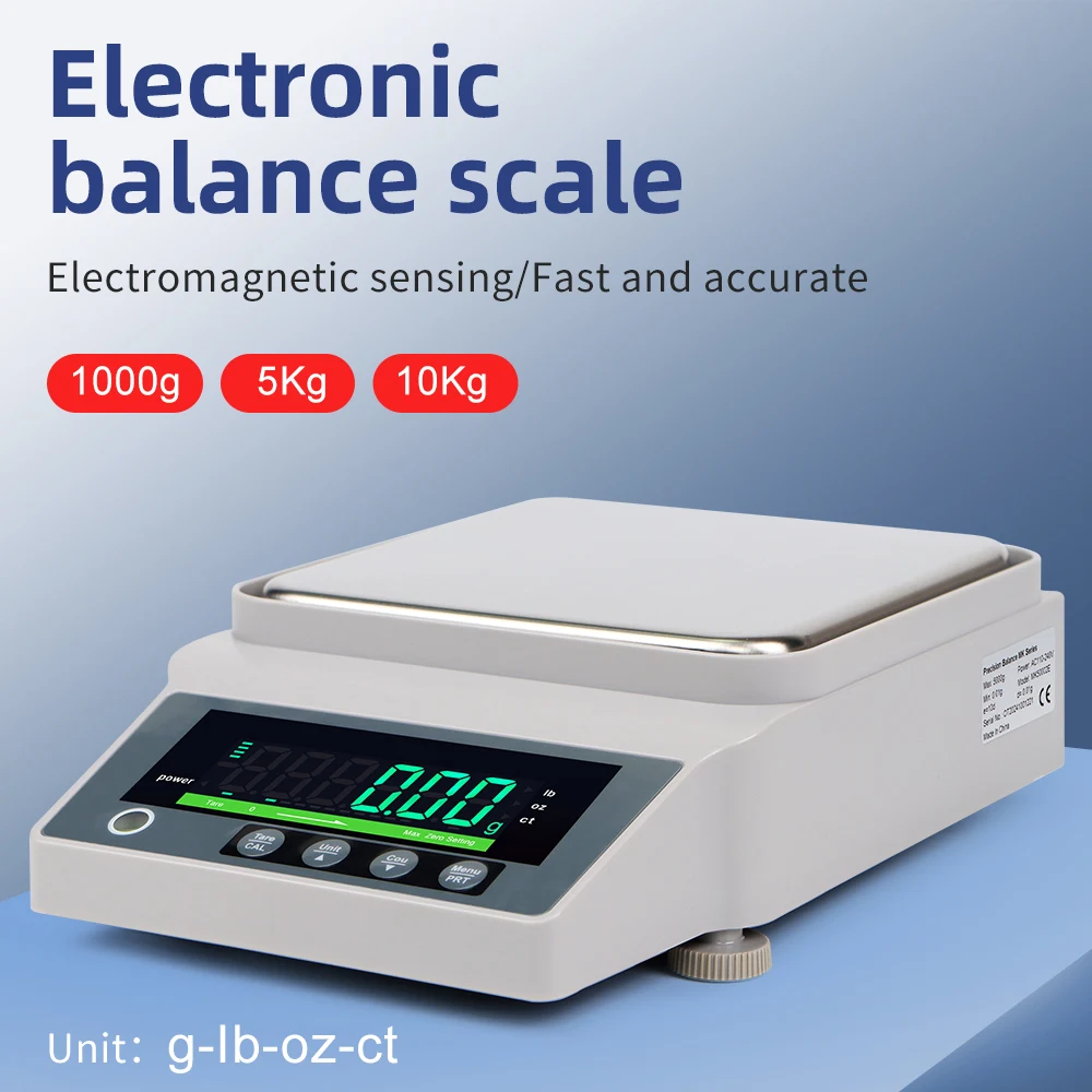 

EU Laboratory Scales Analytical Balance LCD Display Digital Precision Electronic Balance Scale 1Kg 0.01g/10Kg 0.1g/5Kg 0.01g