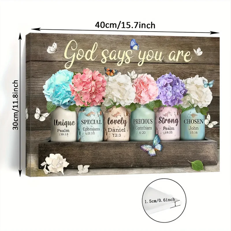Floral Bible Verse Canvas 3
