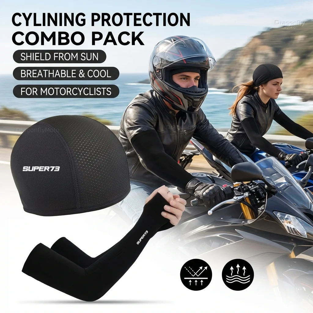 For Super 73-S1 73-S2 73-Z1 73-ZX 73-RX Motorcycle Summer Sun Protection Cap Cycling Cap Sports Arm Cover Protection Sleeve
