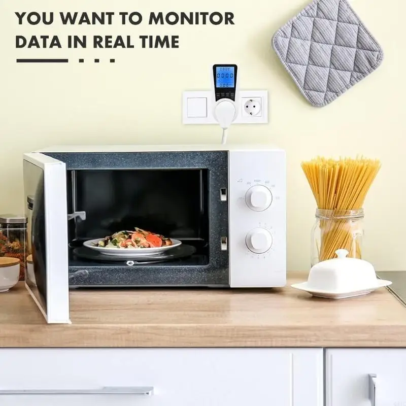 Q81C SISTEMA METER PLUNT 16A Uso energia Monitora Plug Plug LCD Multifunction Multifunction