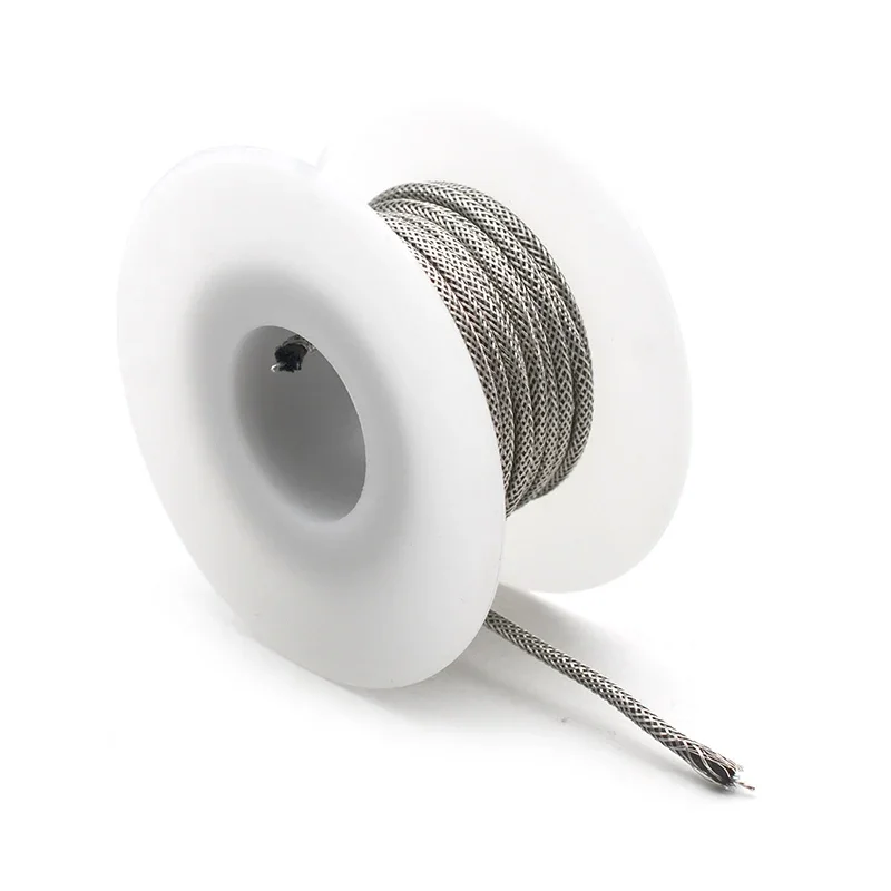 

10Meter Metallic Shield Cable Cloth-covered Waxed One Core Braided Shield Vintage-style Pushback Guitar Wire
