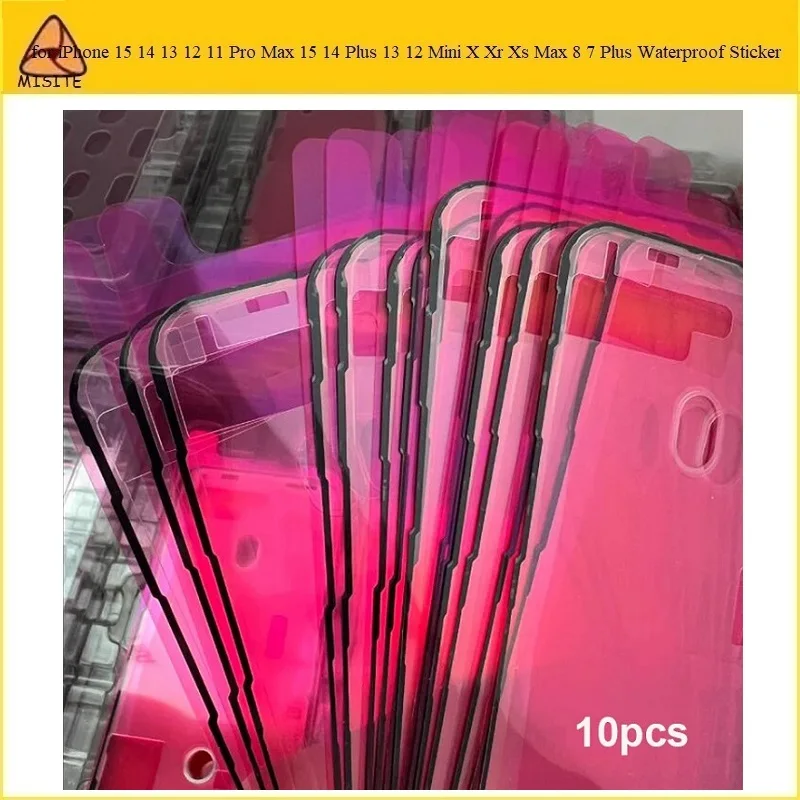 10Pcs Original Red LCD Frame Bezel Seal Tape Glue Waterproof Adhesive Sticker For iPhone 15 14 13 12 11 Pro Max 12 13 Mini