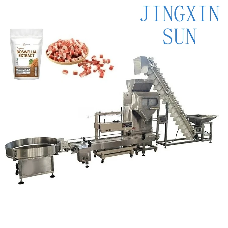 Semi Automatic Vertical Weighing Filling Packing Machine for 1kg 2kg Pouch Bag Bottle Can Sugar Salt Packaging Equipment for