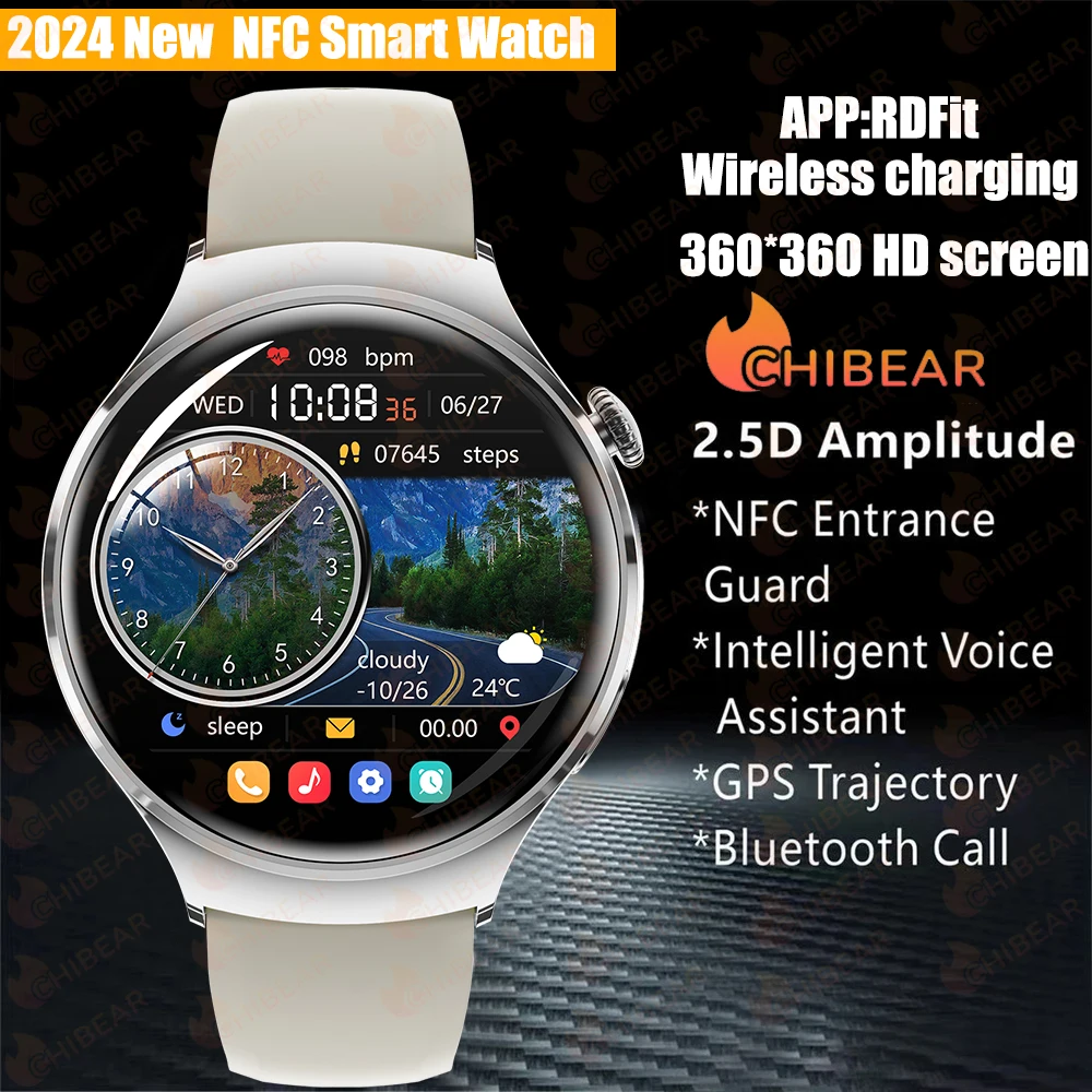 2024 GPS para Huawei Watch 4 Mini Smartwatch mujeres AMOLED 360*360 pantalla HD temperatura corporal impermeable NFC señora Smartwatch reloj