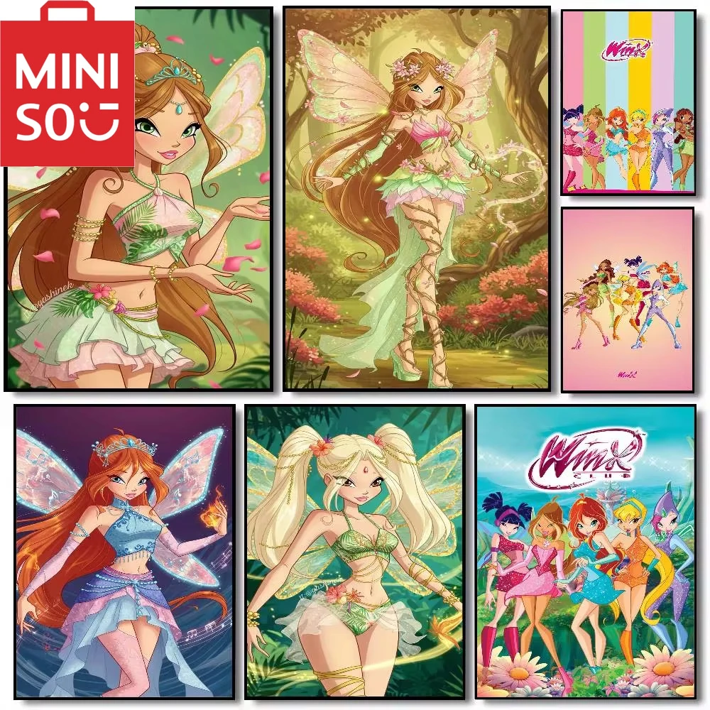 MINISO موضة الكرتون فيلم Winx 5D الماس طقم الطلاء DIY بها بنفسك الحرفية الفن كامل مستدير/مربع الحفر روما ديكور هدية للأصدقاء