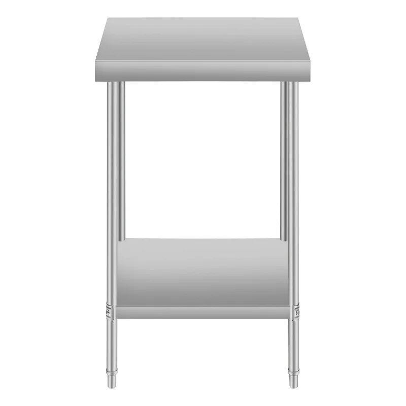 24''*24 Commercial Work Table for Restaurant and Home Stainless Steel Kitchen Prep Table with Under Shelf