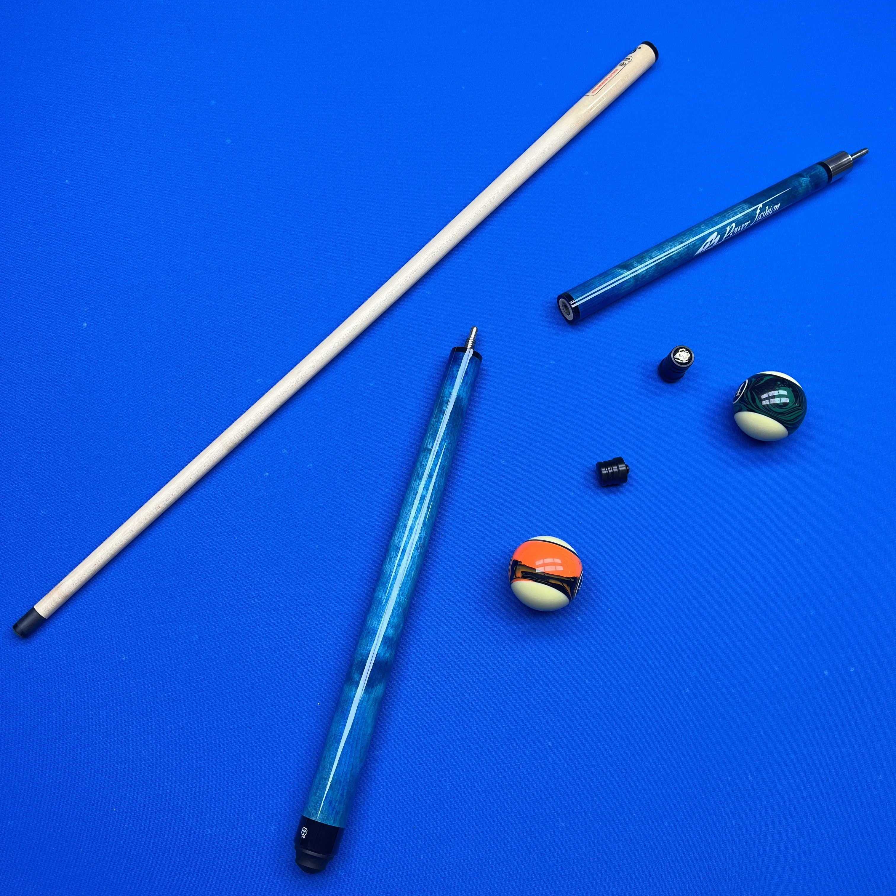 Low Deflection Canadian Hard Rock Maple Pool Cue - 3-Piece Break & Jump Design, Quick-Release Joint & Piano Lacquer Grip