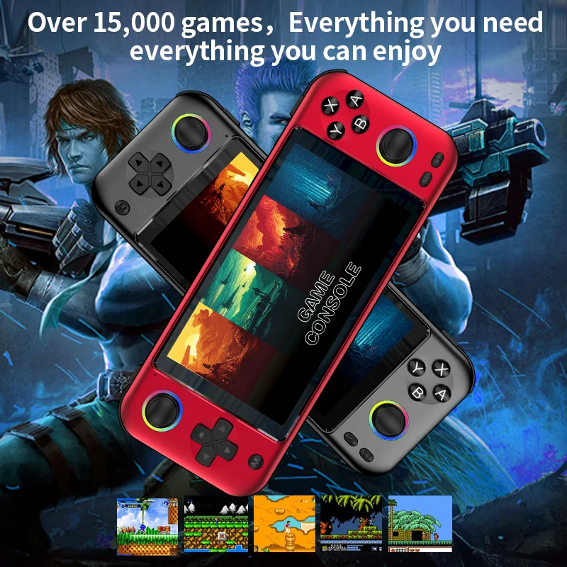 New R900 Multi-functional Handheld Game Console - 720*1280 HD LCD Display, 15,000 Built-in Games, Portable Retro Gaming Device