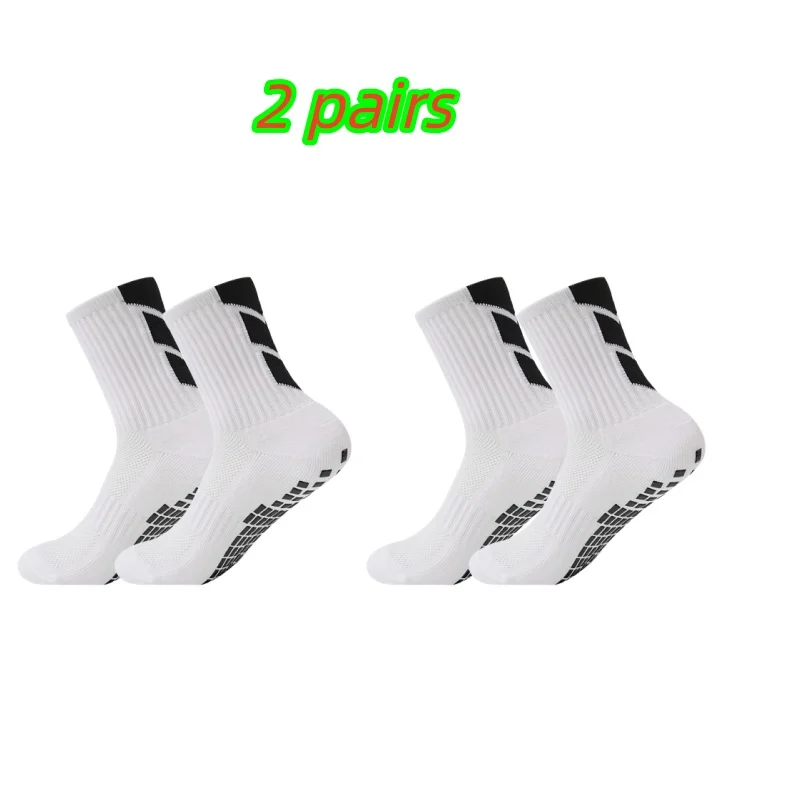 

2 pairs of professional thick towels with sweat absorbing, odor preventing, adhesive anti slip, sports football socks, yoga sock