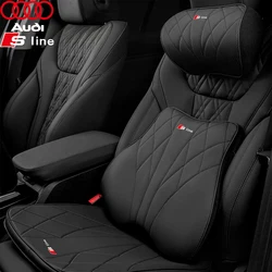 Car Memory Foam Headrest Protection Lumbar Backrest Cushion Seat Pad For Audi SLine TTRS A4 B8 A3 8P A6 C7 8V B6 A4L Accessories