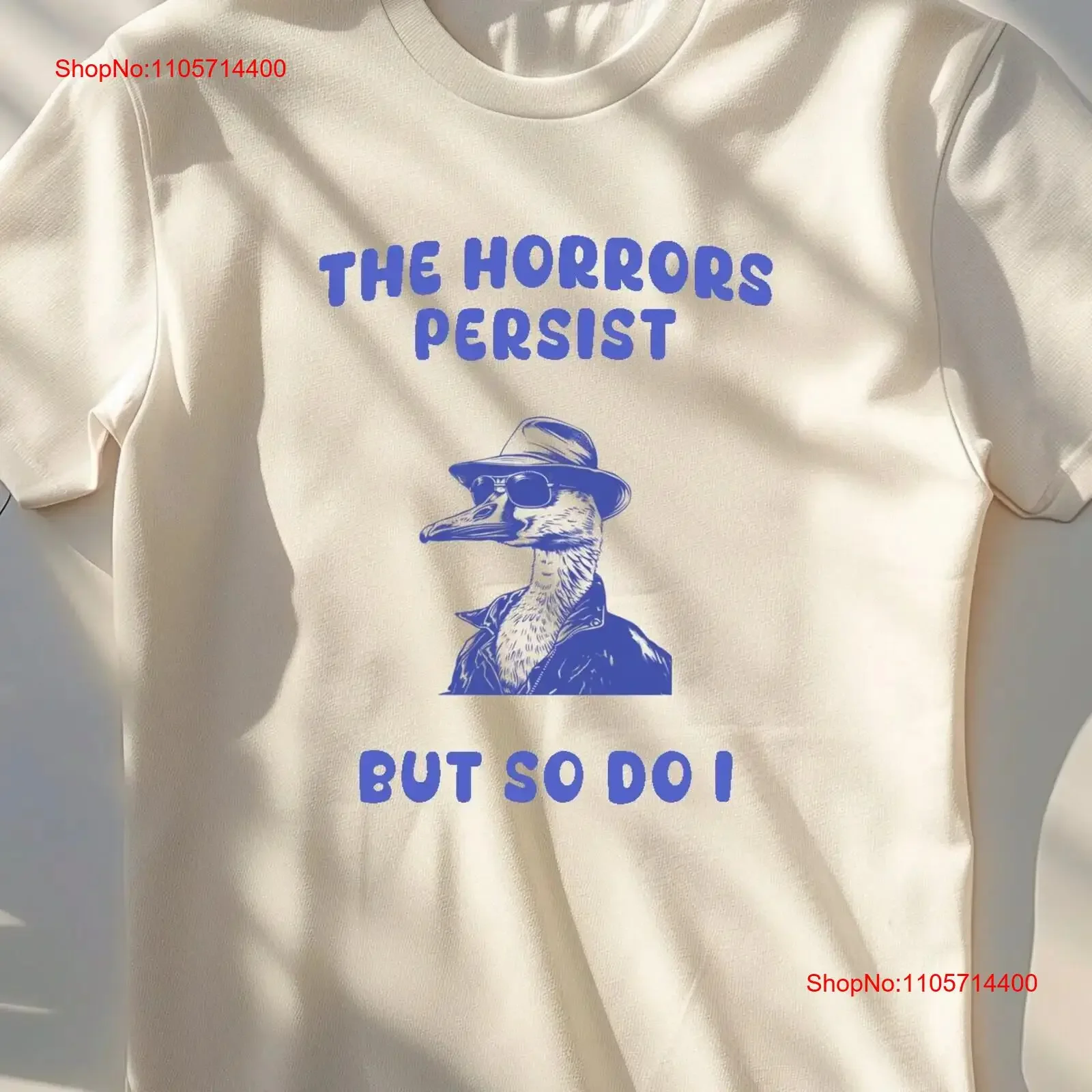 T-shirt « Les Horreurs Persistent, Mais Moi Aussi » Vintage, drôle, unisexe, en coton, effet délavé, polyvalent, doux, unisexe, élégant, décontracté