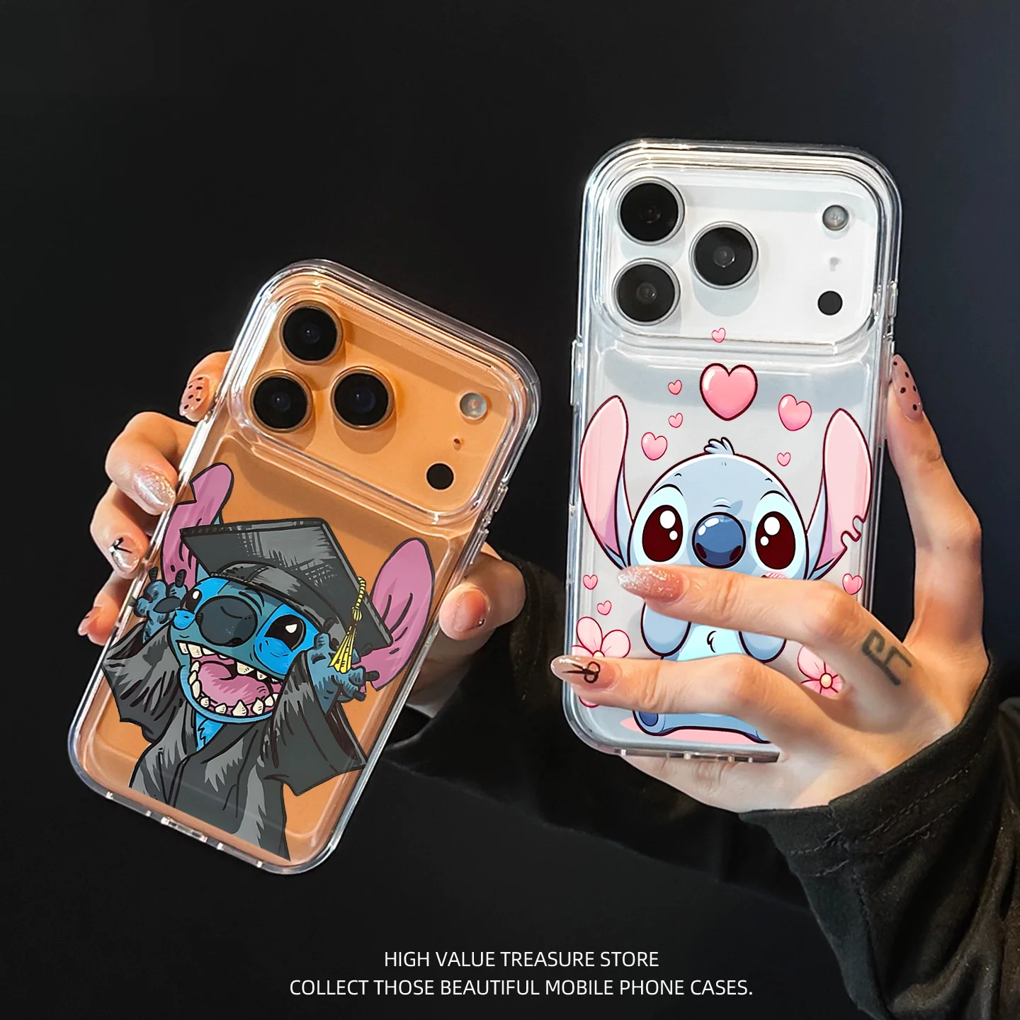 Miniso 2026 جديد غرزة جماليات مضحكة واضح حالات الهاتف آيفون 17 برو ماكس 12 13 11 16 15 14 17 زائد للصدمات بولي TPU كوكه #3