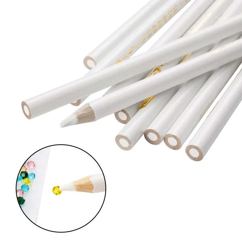 1pcs Nail Art Dot Drill Crayon DIY Painting Dotting Pen Tool Manicure Self-adhesive Rhinestones Gems Drilling Picking Picker