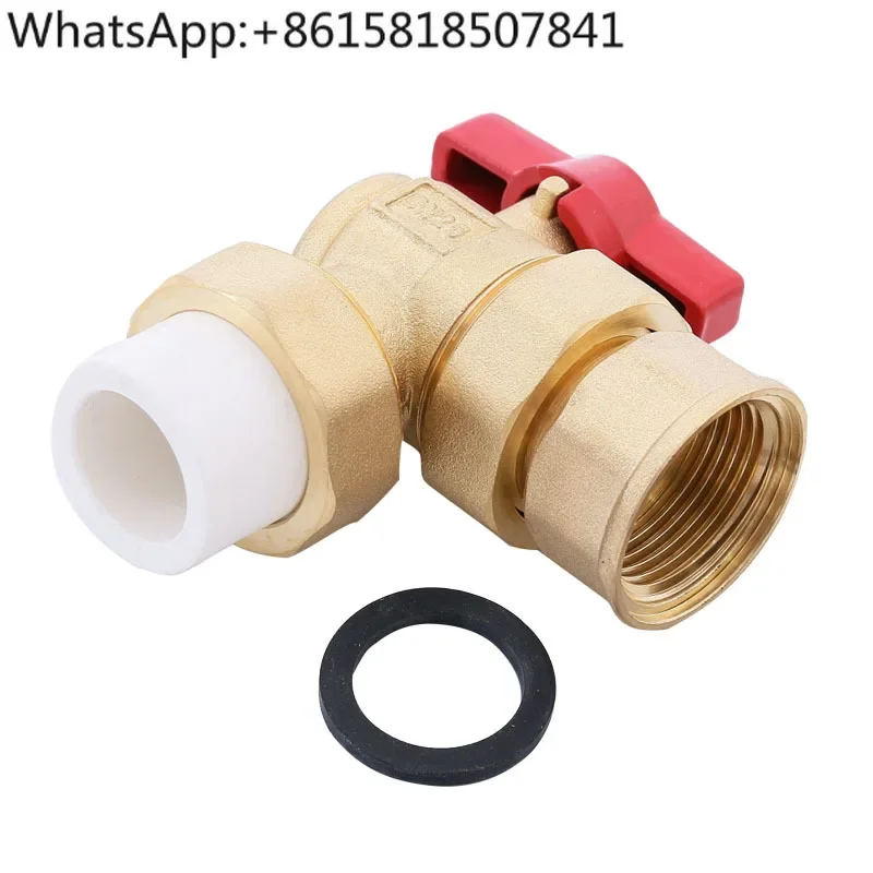 Floor heating water separator valve switch All copper angle type PPR25 ball valve 1 inch inner and outer wire valve