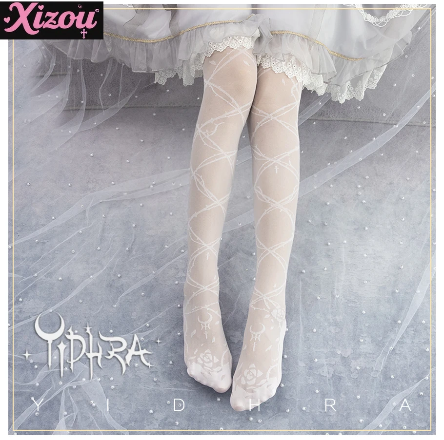 Gothic Lolita Tights  Summer Thin Meat-through Pantyhose