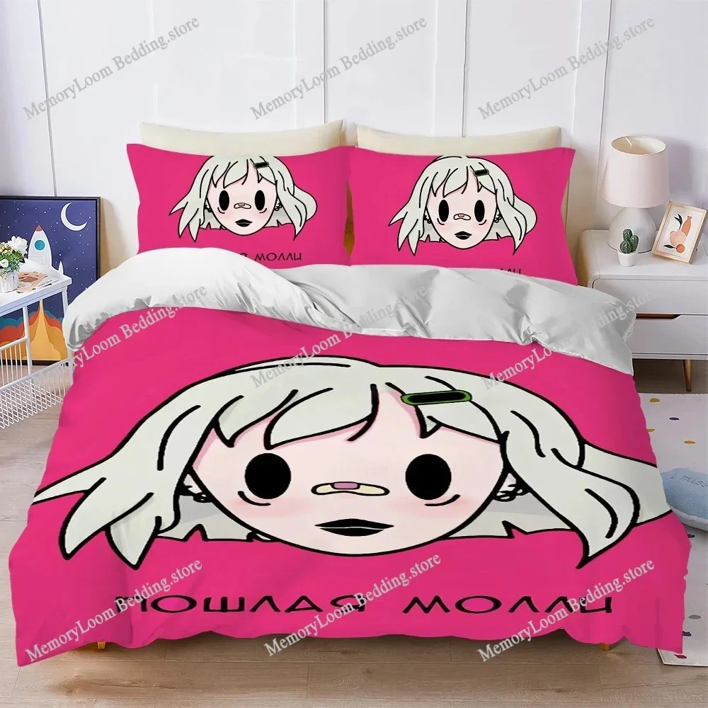 P-Poshlaya Molly Music Duvet Cover Set Home Style Bedding Soft Laundry Cotton Bed Four Seasons Student Dormitory Home Textile963