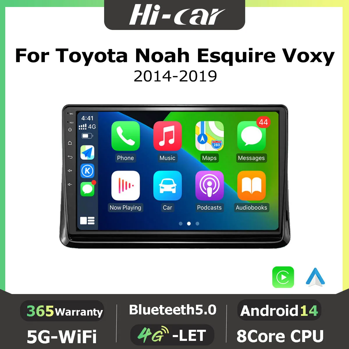 For Toyota Noah Esquire Voxy 2014-2019 Android14 2Din Car Radio Multimedia Video Player Wireless CarPlay Navigation Stereo GPS