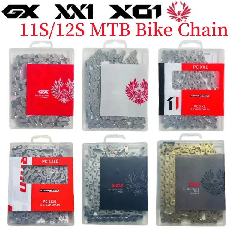 EAGLE GX XX1 X01 11S/12S cadena de bicicleta de carretera de plata y oro MTB 12S Silver Power Lock Link GX Eagle 12s Chain Original piezas de bicicleta