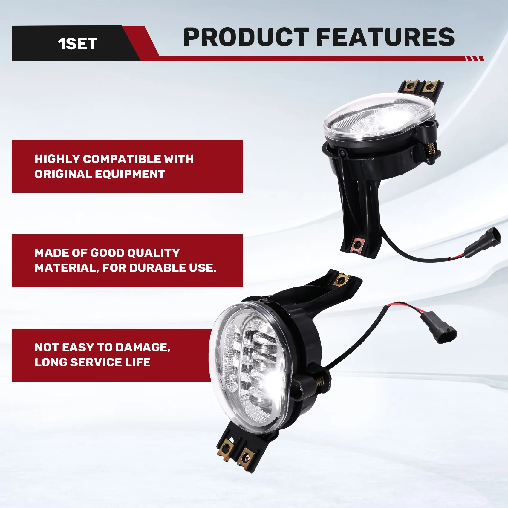 Front Fog Lights Set 55077475AC 55077474AC 55077239AB 55077238AB For Dodge Ram 2002-2008 Jeep Grand Cherokee 2003-2006 1Set