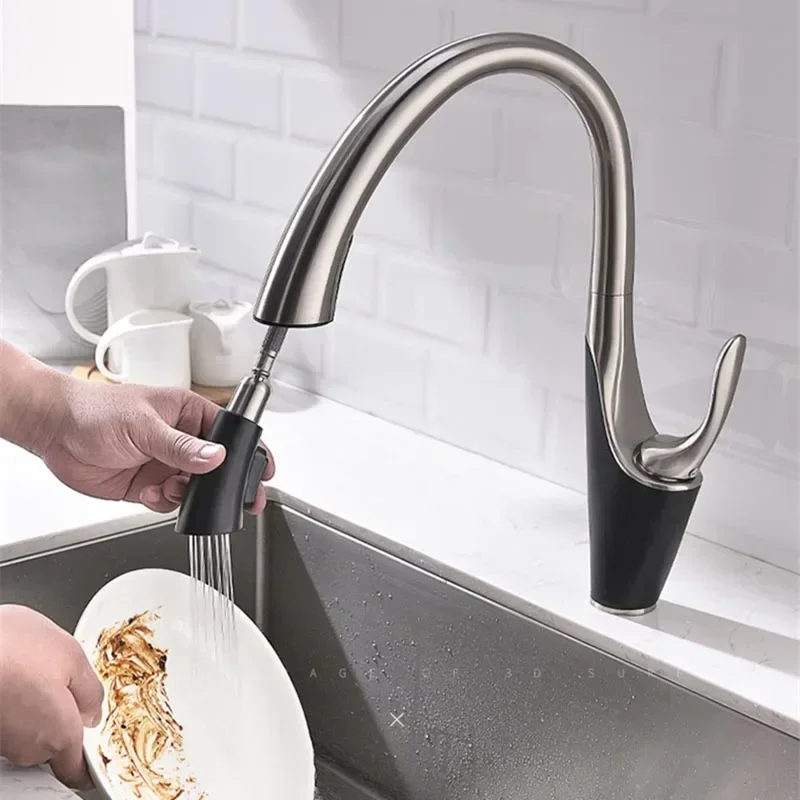 

GEGVE High Quality Brass Kitchen Faucet Mixer Tank Taps Faucets Water Hydrant Iron To Sink Into The Kitchen Sink with Filter