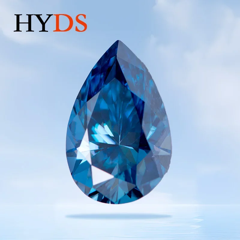 

Sapphire Blue Color VVS1 Pear Shape Beads for Diy Charms Jewelry Making Necklace Rings Materials with GRA Certificate